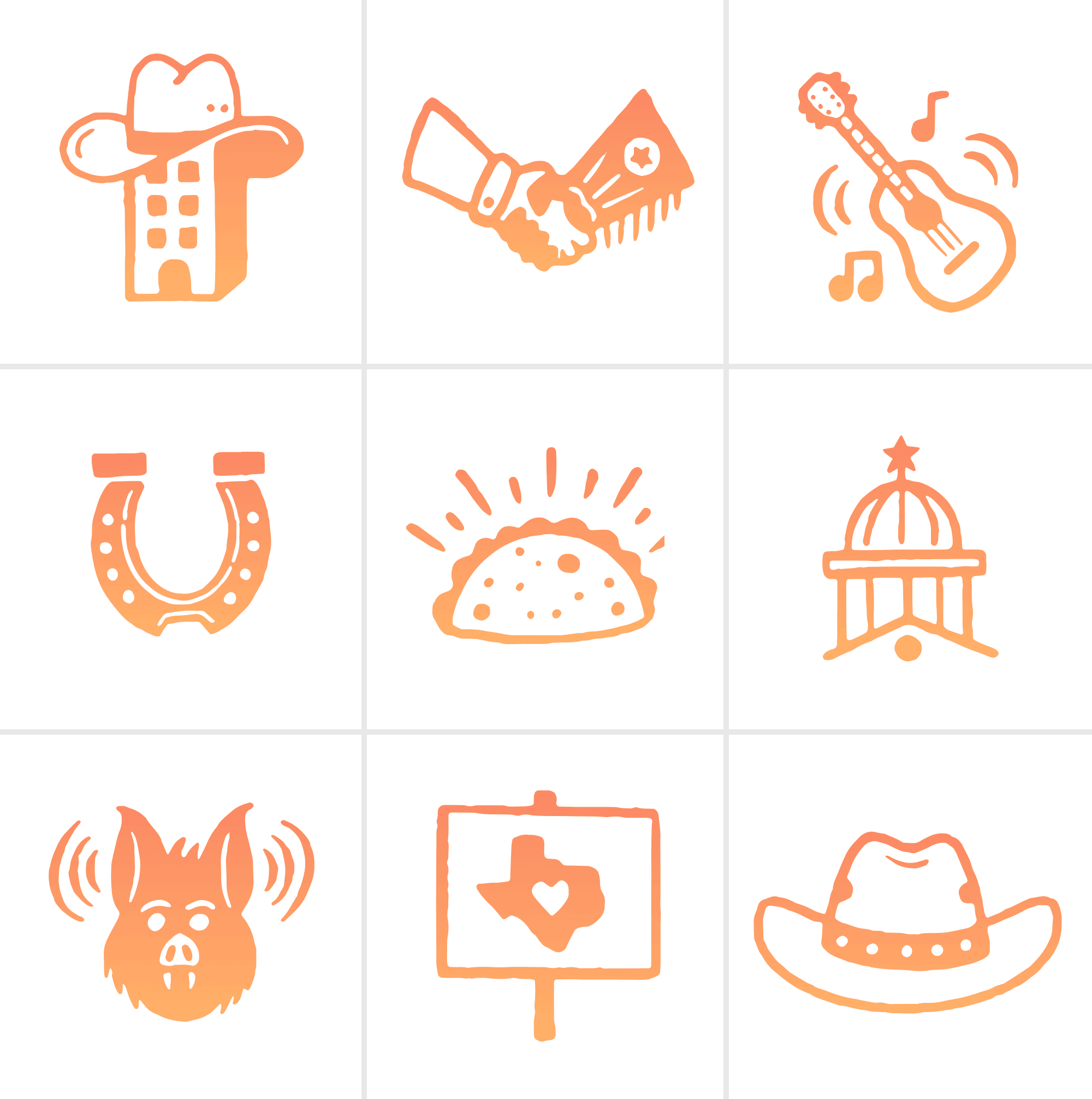Austin Chamber of Commerce icon set by Bryan Butler